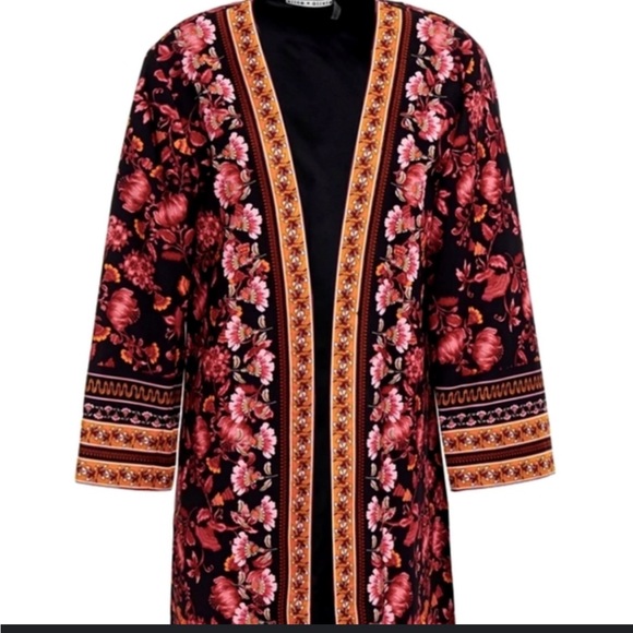 Alice + Olivia Nero Collarless Kimono Jacket - Picture 1 of 4